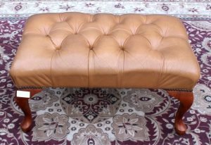 Leather Chesterfield Ottoman Foot Stool