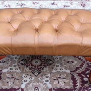 Leather Chesterfield Ottoman Foot Stool