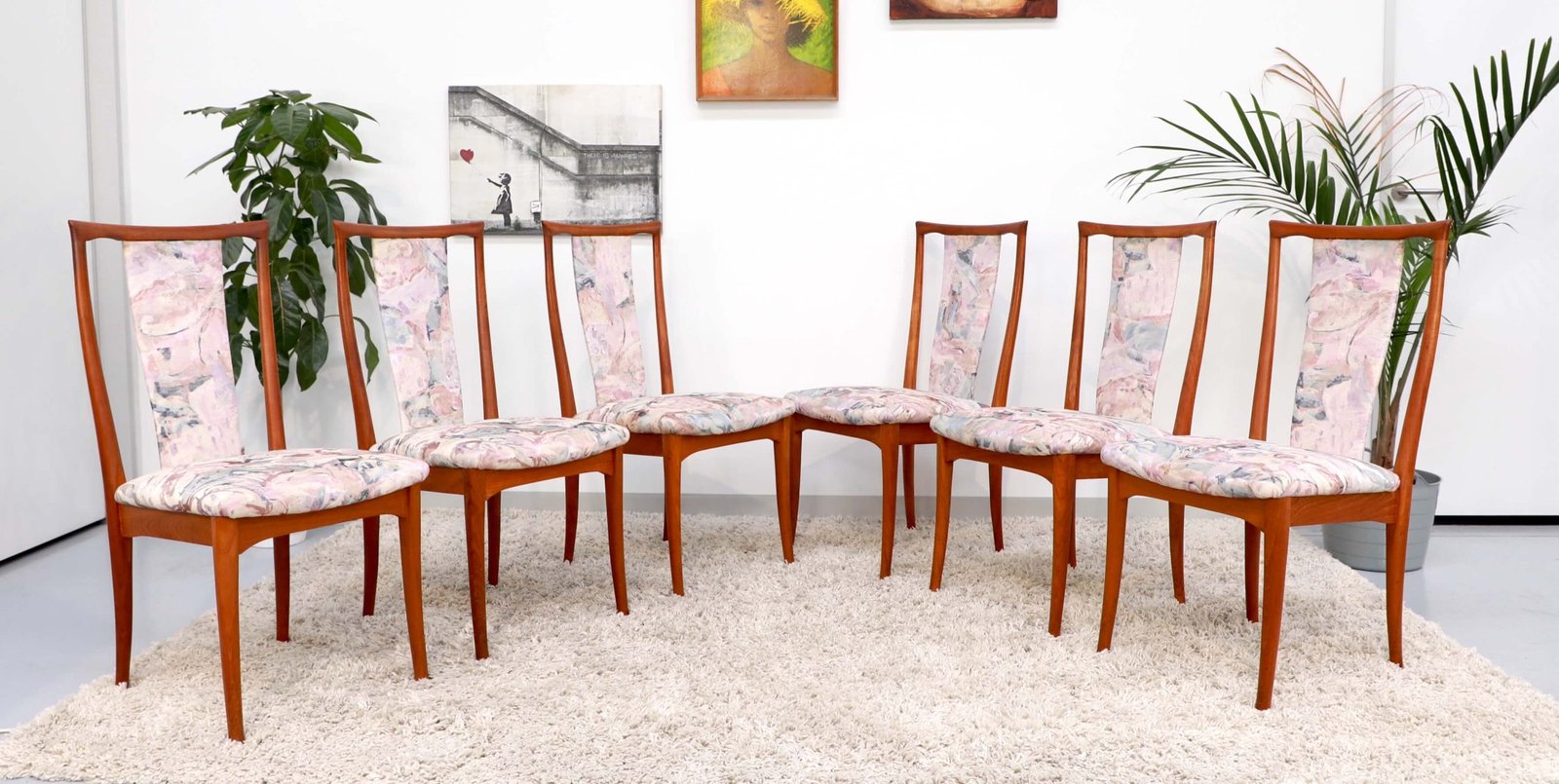 VINTAGE PARKER HIGHBACK DINING CHAIRS X6