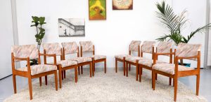 RETRO VINTAGE MID CENTURY CHISWELL DINING CHAIRS X8