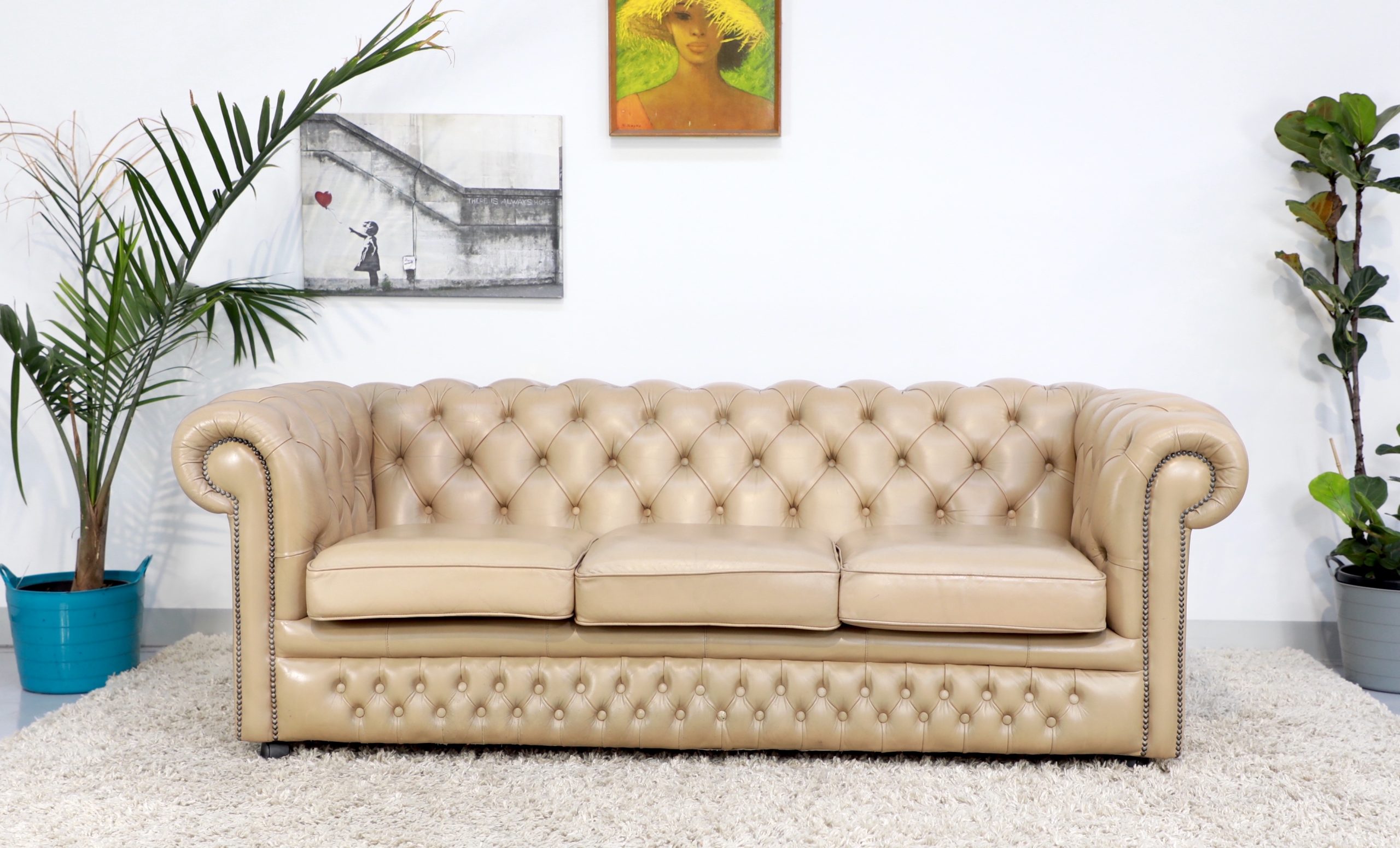 vintage leather couch