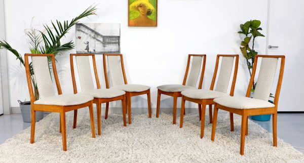 Retro Vintage Mid Century Dining Chairsx6