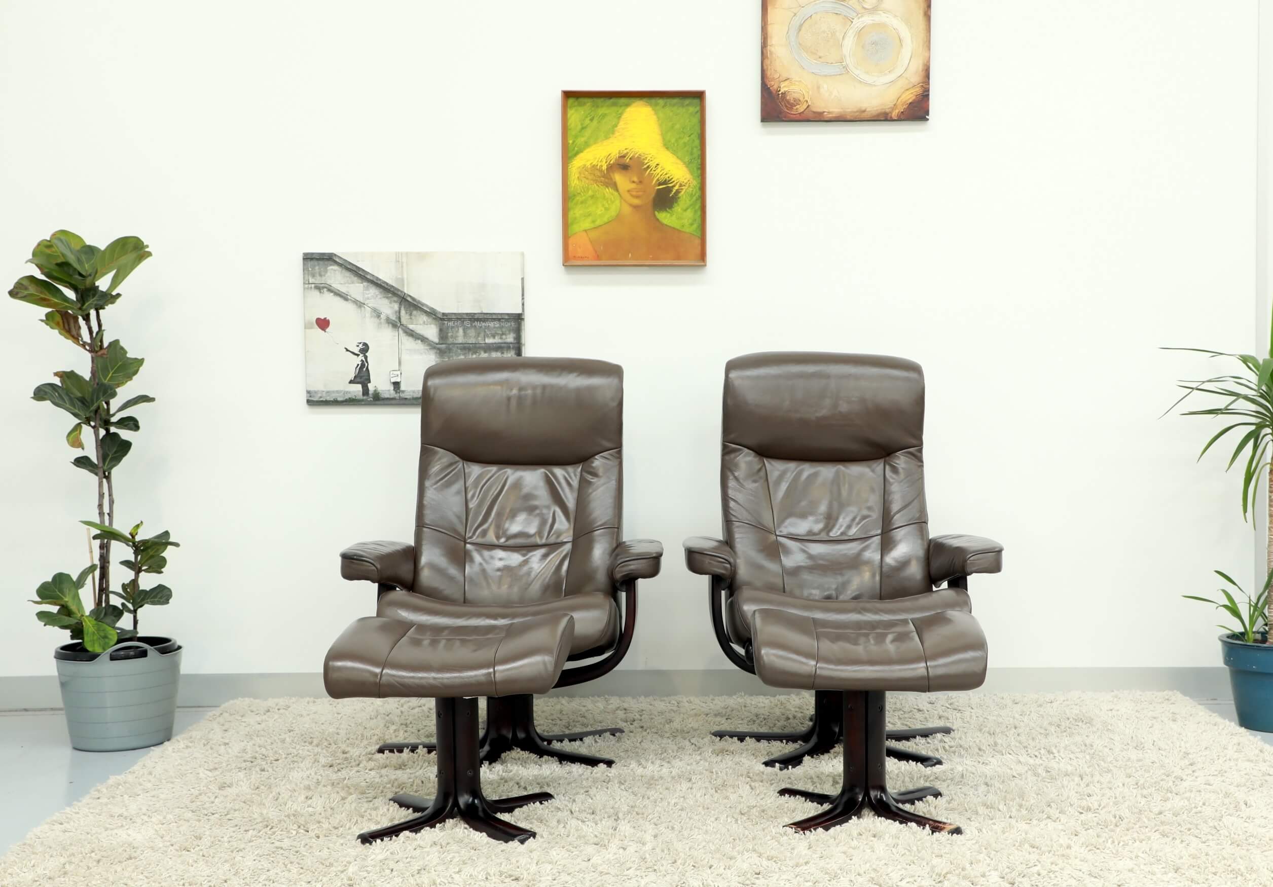Leather Recliners Stools