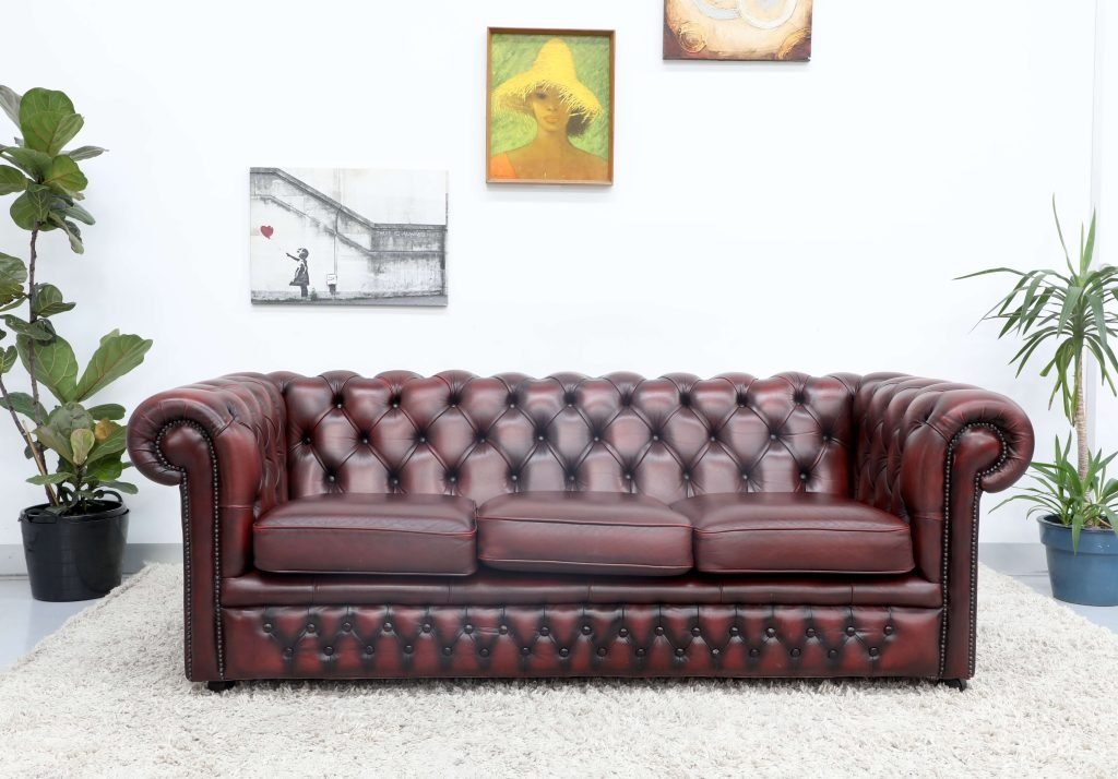 Genuine Leather GASCOIGNE CHESTERFIELD 3 Seater COUCH The Vintage Eye   1 33 1024x714 