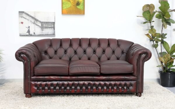 Genuine Leather CHESTERFIELD 3 Seater SOFA