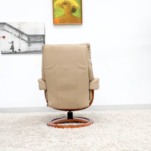 Genuine Leather IMG SWIVEL RECLINER CHAIR & STOOL - Image 11