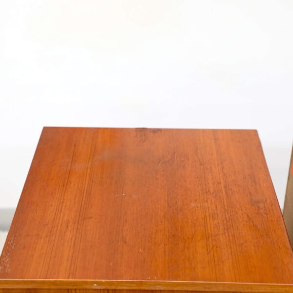 RETRO VINTAGE MIDCENTURY PAIR OF BEDSIDE TABLES - Image 11