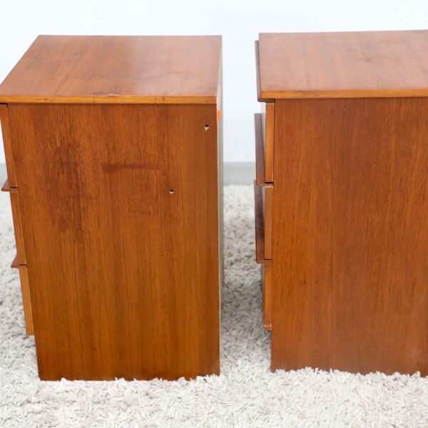 RETRO VINTAGE MIDCENTURY PAIR OF BEDSIDE TABLES - Image 14