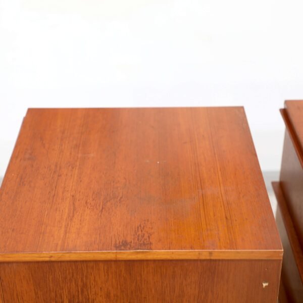 RETRO VINTAGE MIDCENTURY PAIR OF BEDSIDE TABLES - Image 15