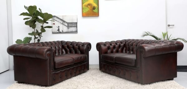 Genuine Leather MORAN CHESTERFIELD 2x2 Seater SOFA