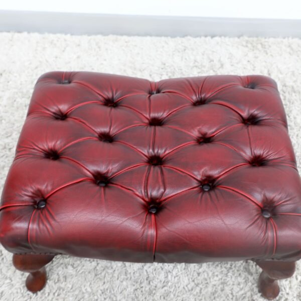 Genuine Chesterfield Tub, Wing Chair And Ottoman - Image 22