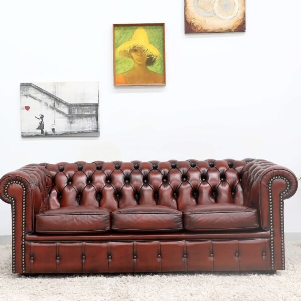 Stunning Genuine Leather CHESTERFIELD MORAN 3 seater Sofax2 - Image 2