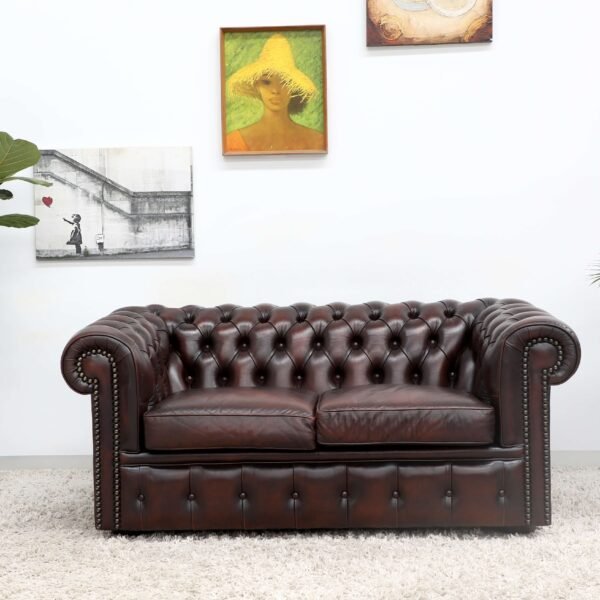 Genuine Leather MORAN CHESTERFIELD 2x2 Seater SOFA - Image 2