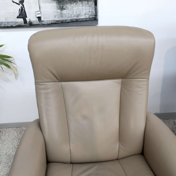 Genuine Leather IMG SWIVEL RECLINER CHAIRS FOOTSTOOLSx2 - Image 4