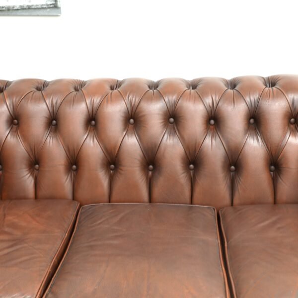 Genuine Leather BROWN CHESTERFIELD 3 Seater SOFA - Image 6