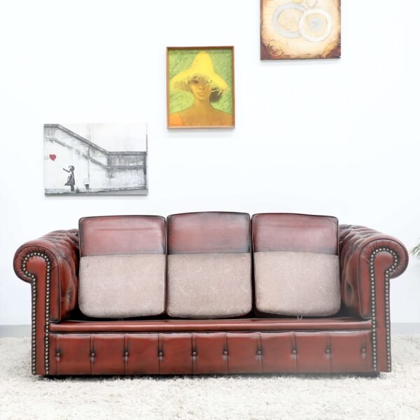 Stunning Genuine Leather CHESTERFIELD MORAN 3 seater Sofax2 - Image 9