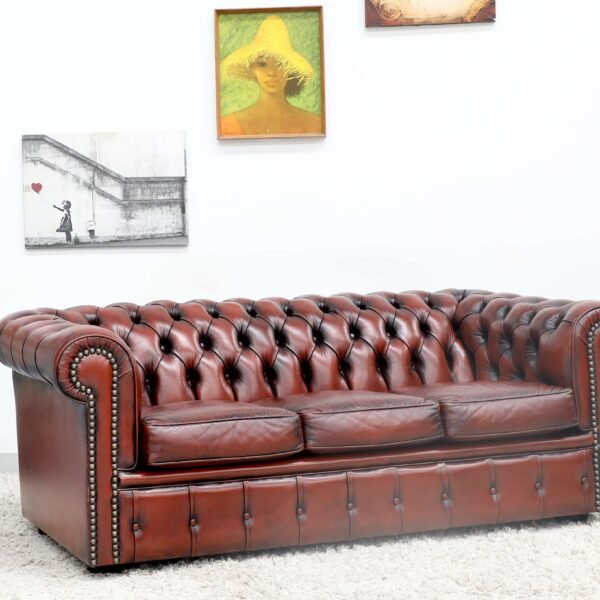 Stunning Genuine Leather CHESTERFIELD MORAN 3 seater Sofax2 - Image 11