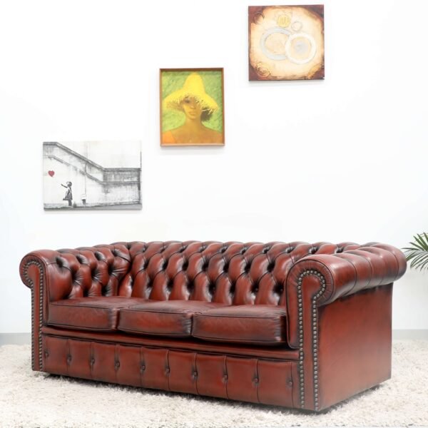 Stunning Genuine Leather CHESTERFIELD MORAN 3 seater Sofax2 - Image 17