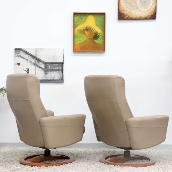 Genuine Leather IMG SWIVEL RECLINER CHAIRS FOOTSTOOLSx2 - Image 14