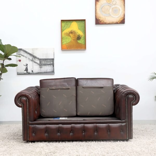 Genuine Leather MORAN CHESTERFIELD 2x2 Seater SOFA - Image 25