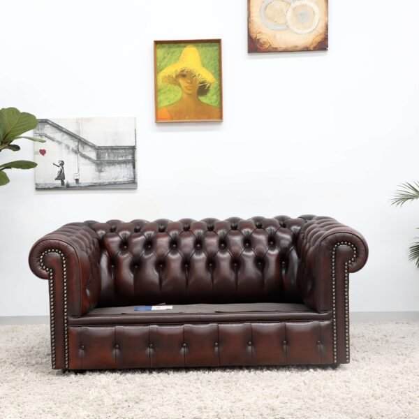 Genuine Leather MORAN CHESTERFIELD 2x2 Seater SOFA - Image 26