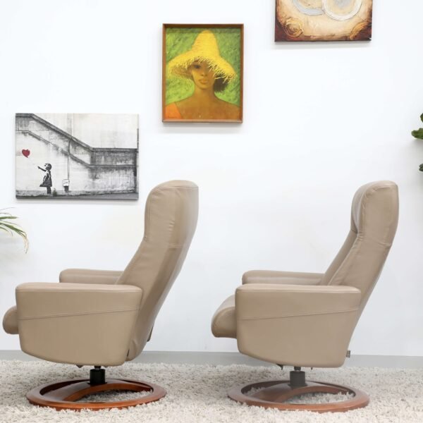 Genuine Leather IMG SWIVEL RECLINER CHAIRS FOOTSTOOLSx2 - Image 17