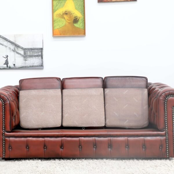 Stunning Genuine Leather CHESTERFIELD MORAN 3 seater Sofax2 - Image 25