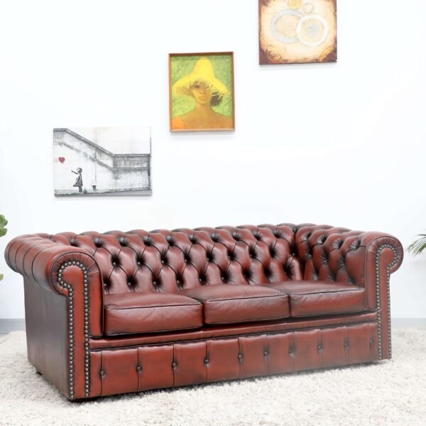 Stunning Genuine Leather CHESTERFIELD MORAN 3 seater Sofax2 - Image 27