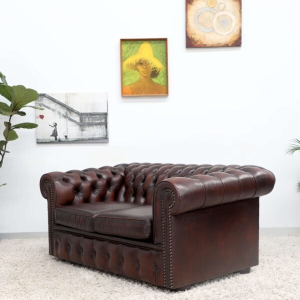 Genuine Leather MORAN CHESTERFIELD 2x2 Seater SOFA - Image 33