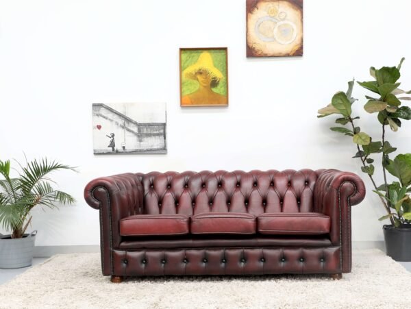 Genuine Leather CHESTERFIELD 3 Seater SOFA