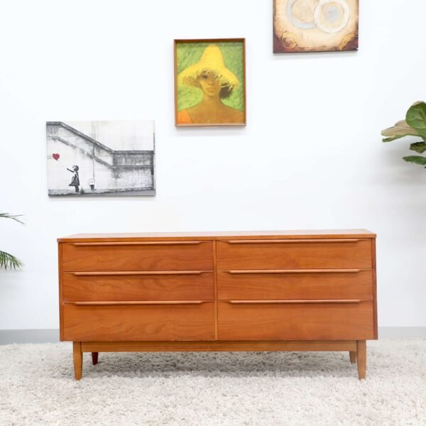 RETRO VINTAGE MIDCENTURY CHEST OF DRAWERS DRESSER - Image 2