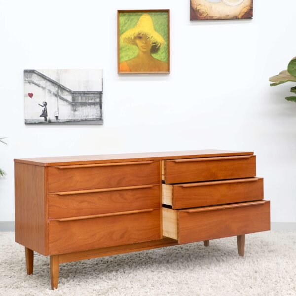 RETRO VINTAGE MIDCENTURY CHEST OF DRAWERS DRESSER - Image 5