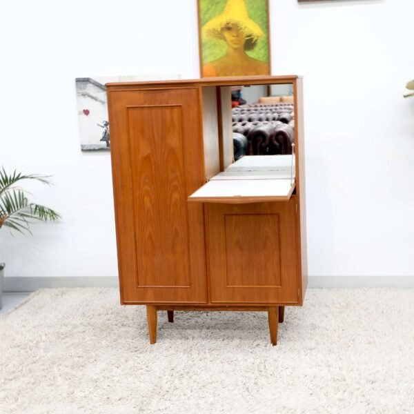 Retro Vintage Teak BURGESS Cocktail Cabinet Highboard - Image 3