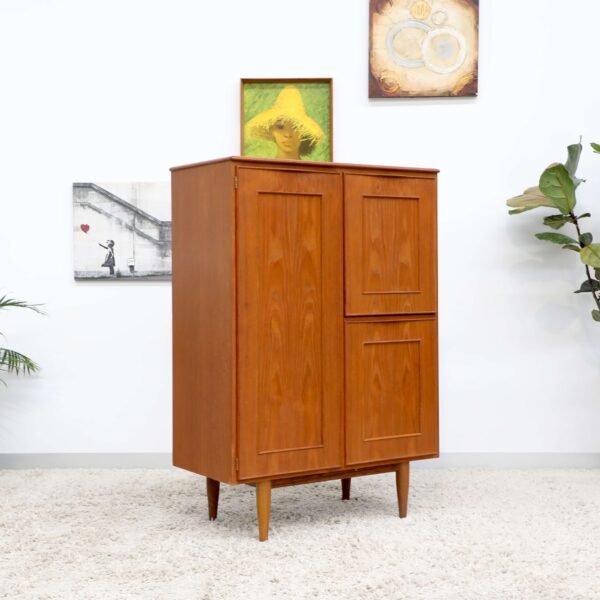 Retro Vintage Teak BURGESS Cocktail Cabinet Highboard - Image 8