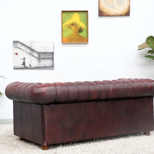 Genuine Leather CHESTERFIELD 3 Seater SOFA - Image 14