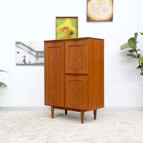 Retro Vintage Teak BURGESS Cocktail Cabinet Highboard - Image 12