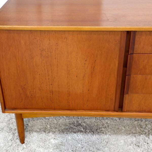 RETRO VINTAGE KOLTER TEAK BUFFET SIDEBOARD HUTCH - Image 7