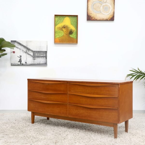 Retro Vintage Midcentury Chest Of Drawers Dresser - Image 11