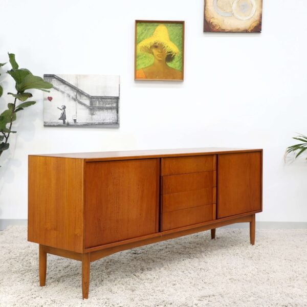 RETRO VINTAGE KOLTER TEAK BUFFET SIDEBOARD HUTCH - Image 13