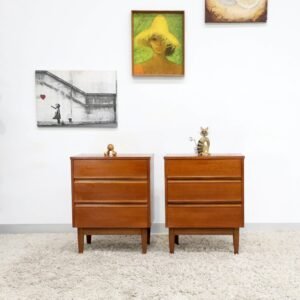 RETRO VINTAGE RELIANCE PAIR OF BEDSIDE TABLES