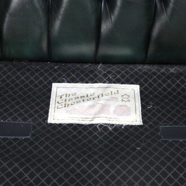 GENUINE LEATHER GREEN CHESTERFIELD 3 & 2 SEATER SOFA - Image 38