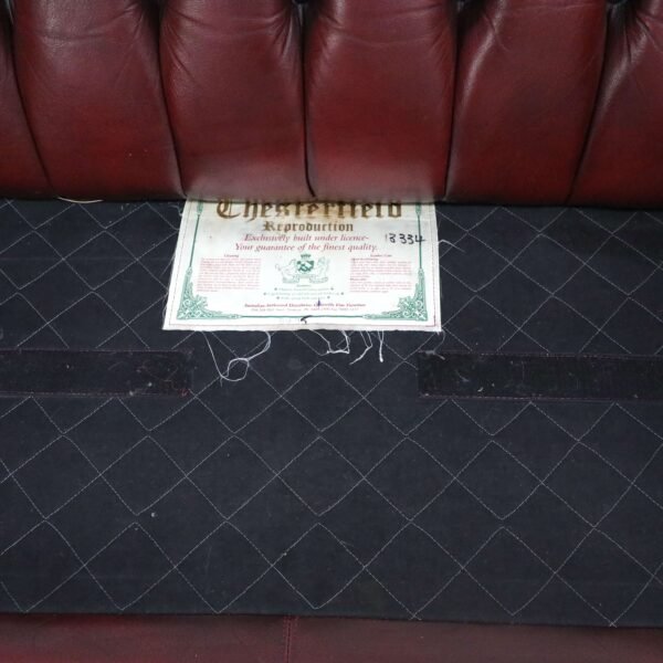 GENUINE LEATHER CHESTERFIELD 2 SEATER SOFA - Image 20