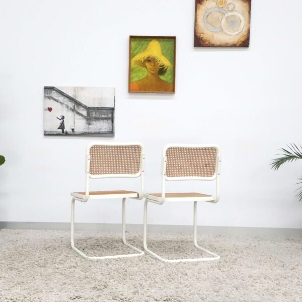Retro Vintage Mid Century Rattan Chairs x6 - Image 33