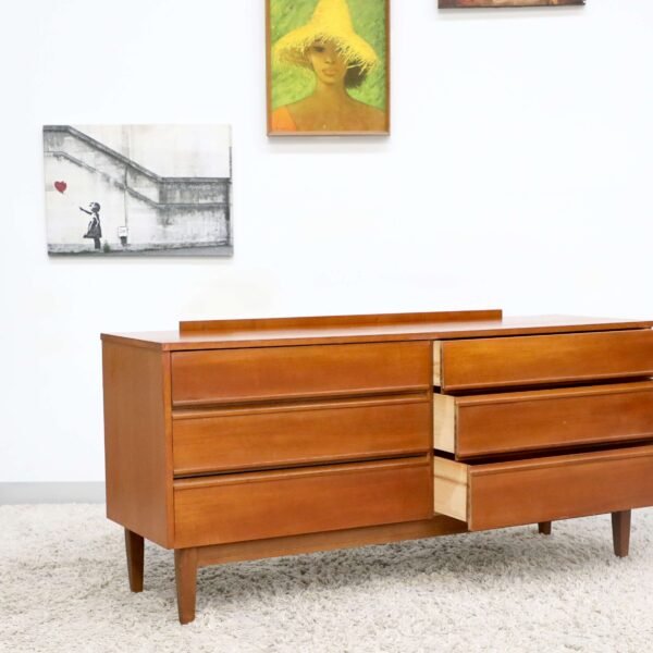 Retro Vintage Midcentury Chest Of Drawers Dresser - Image 4