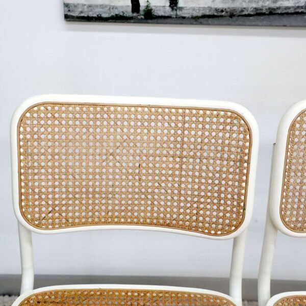 Retro Vintage Mid Century Rattan Chairs x6 - Image 4