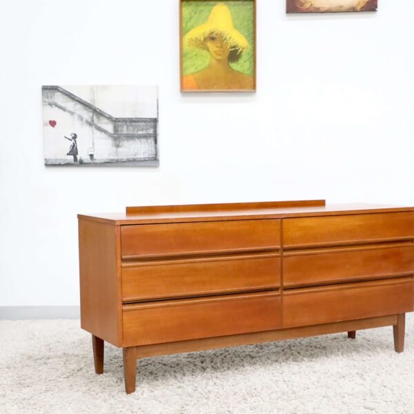 Retro Vintage Midcentury Chest Of Drawers Dresser - Image 5