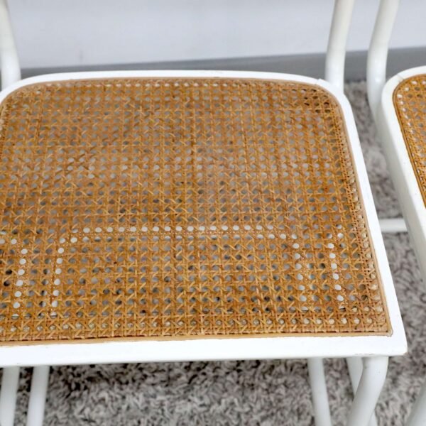Retro Vintage Mid Century Rattan Chairs x6 - Image 7
