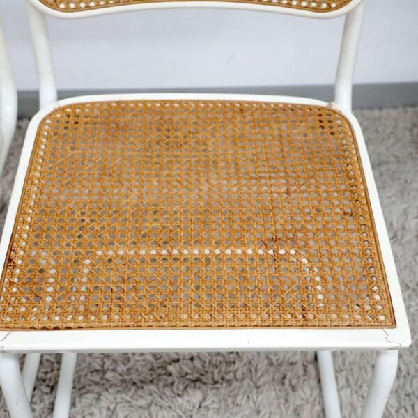 Retro Vintage Mid Century Rattan Chairs x6 - Image 9