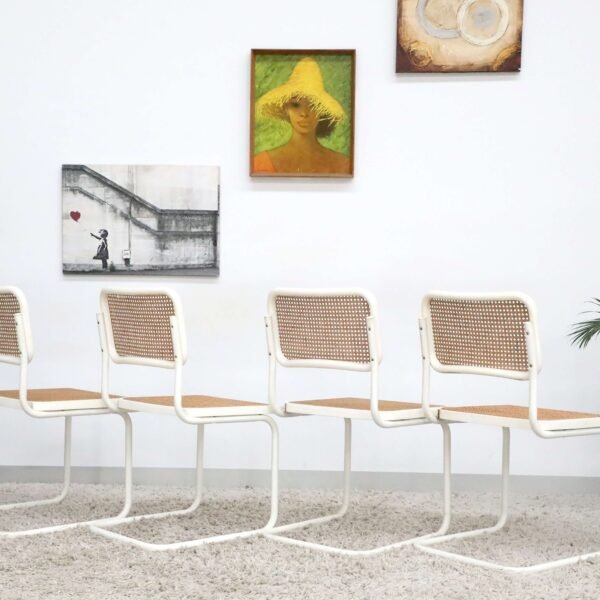 Retro Vintage Mid Century Rattan Chairs x6 - Image 14