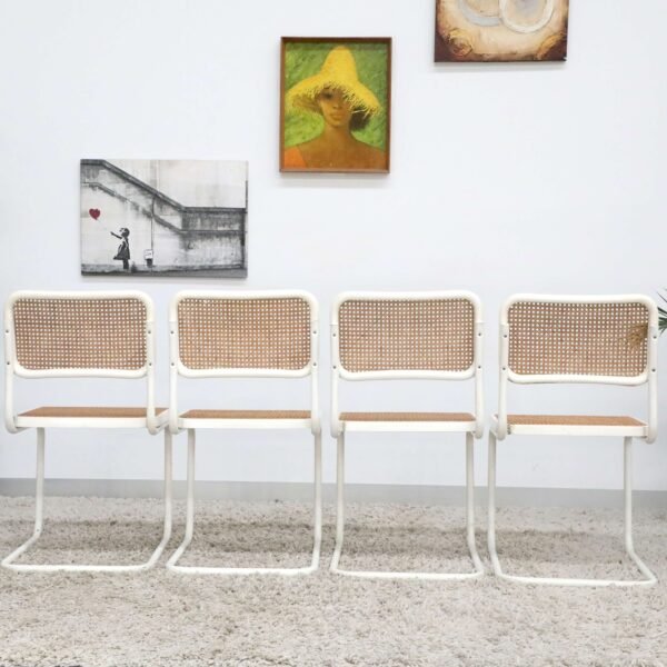 Retro Vintage Mid Century Rattan Chairs x6 - Image 15